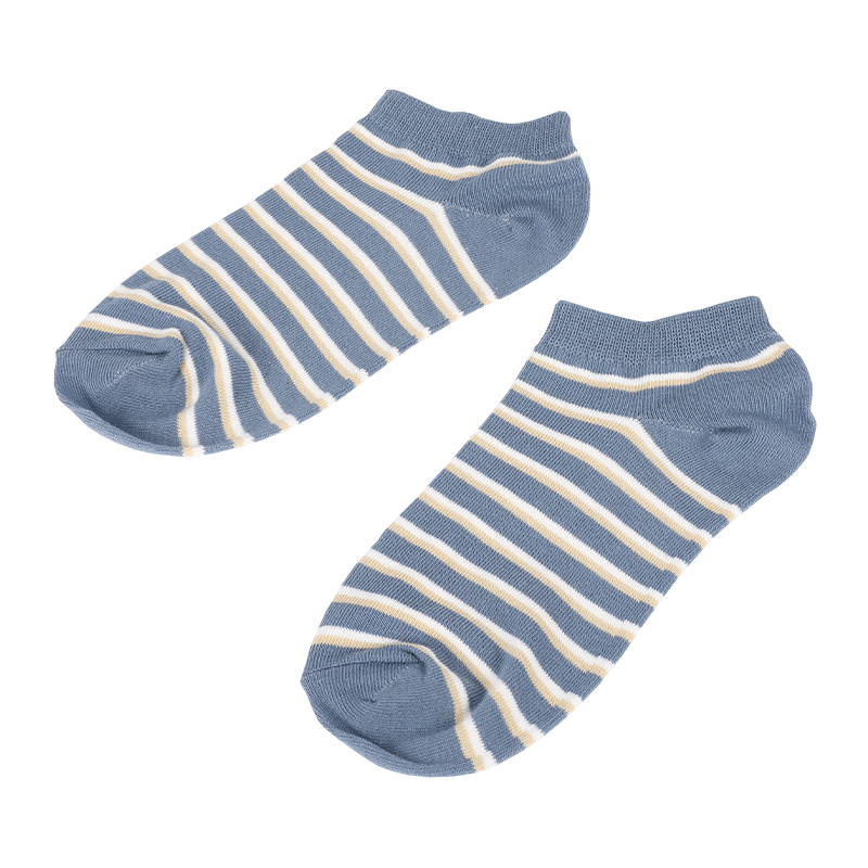 源自天然的100%可降解、实现碳中和的环保材料，抗菌防臭吸湿排汗舒适亲肤男士经典条纹格子花型短袜船袜运动袜
