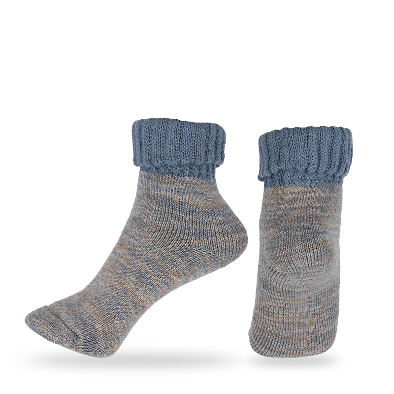 高端晴纶羊毛粗针双路自由进线全毛圏冬季保暖袜地板袜家居袜